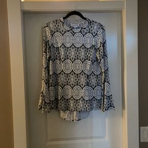Ribkoff blouse black and white Size 12